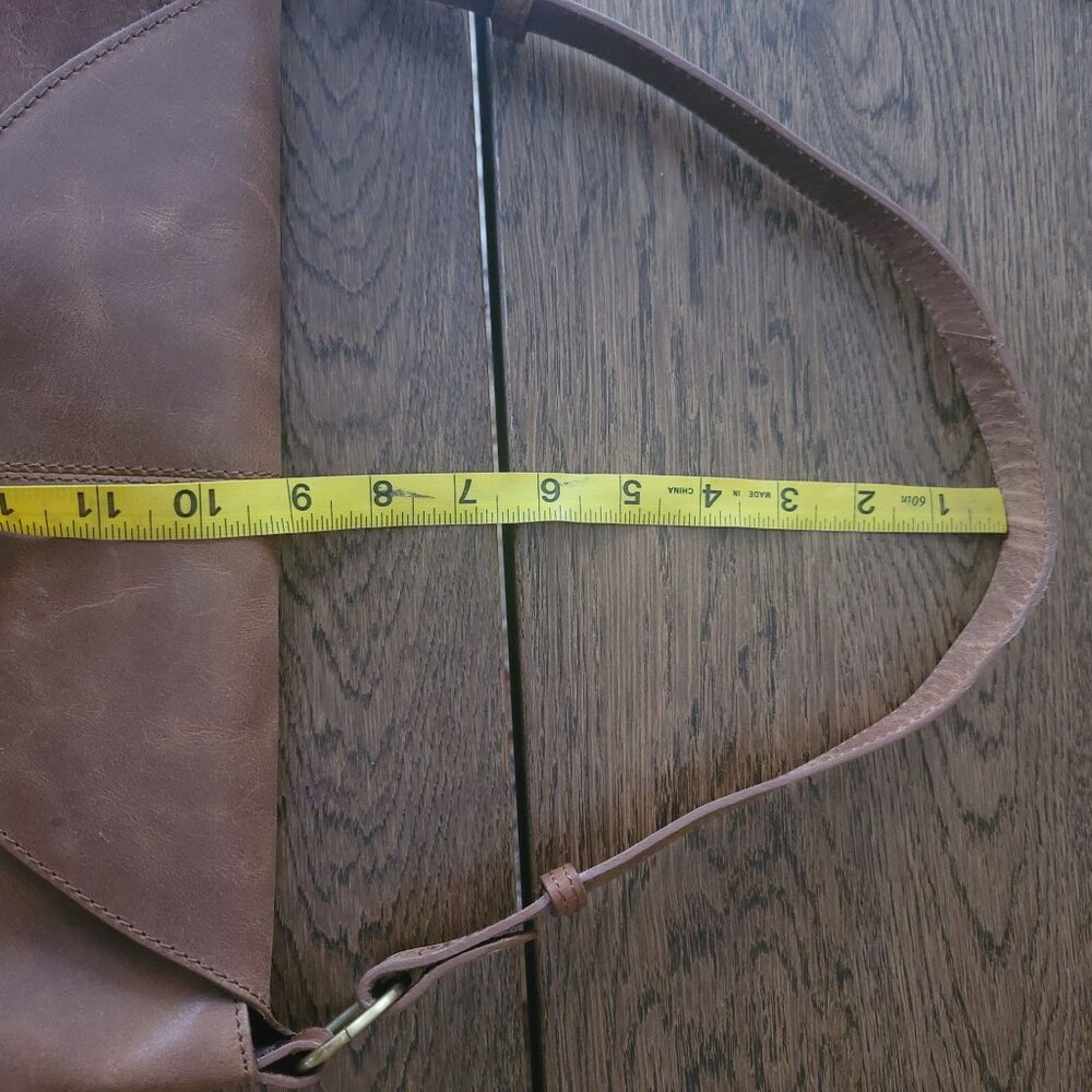 Born Genuine Leather Saddle Floral Embossed Shoulder Handbag - Picture 11 of 14